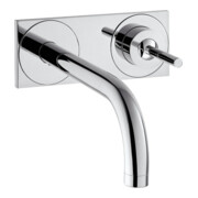 hansgrohe Axor Uno Set de montage complet Mitigeur lavabo encastré, poignée en forme de broche, Pl, A 225 mm, chromé