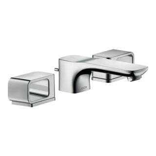 hansgrohe Axor Urquiola A Mitigeur lavabo 3 trous 180 mm, avec tirette, rosé, nickel brossé