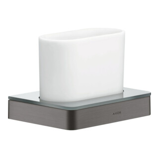hansgrohe Axor Verre universel pour dents, montage mural, chrome noir brossé