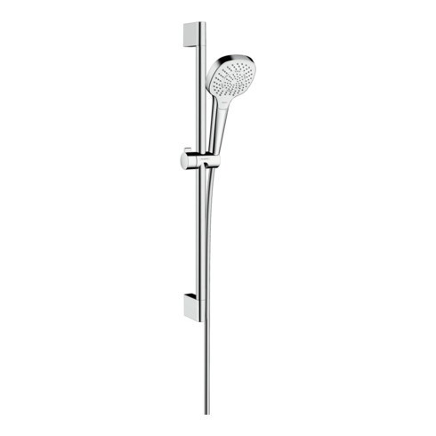 hansgrohe B-S Croma Sel. E Barre de douche Mul EcoSm. 669 mm, 9 l/min, blanc/chrome