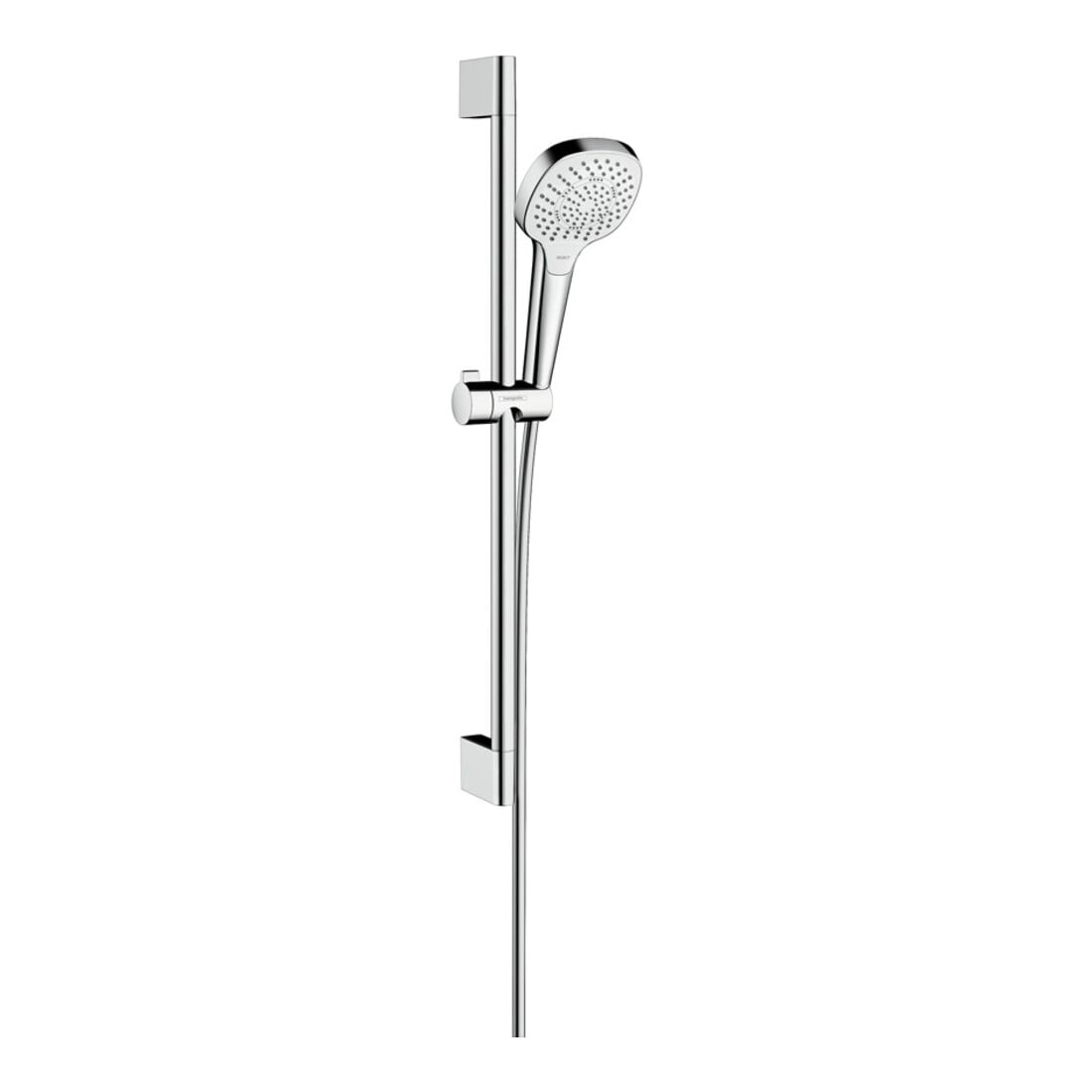 hansgrohe B-S Croma Sel. E Barre de douche Mul EcoSm. 669 mm, 9 l/min, blanc/chrome