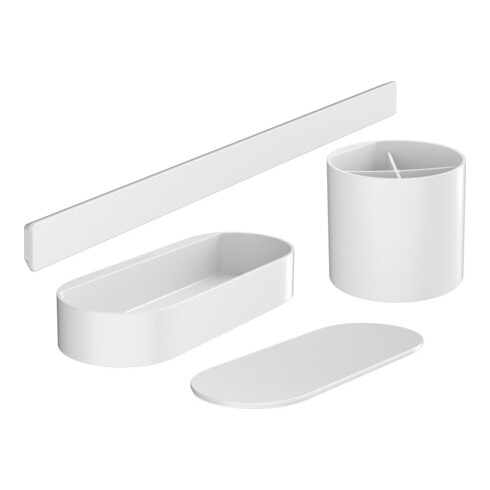 hansgrohe Badezimmerset WallStoris aus Kunststoff, mattweiß