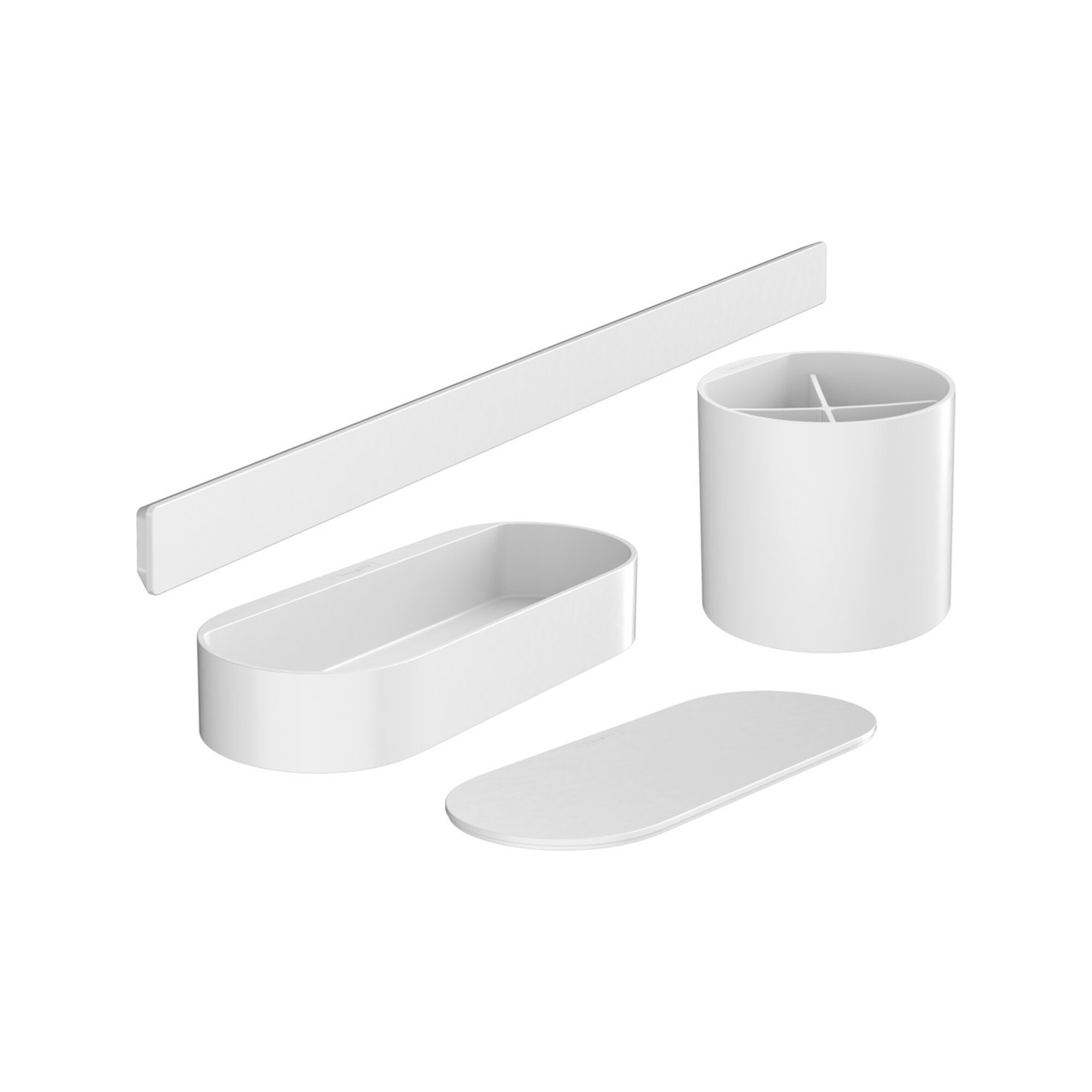 hansgrohe Badezimmerset WallStoris aus Kunststoff, mattweiß