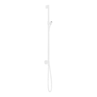 hansgrohe Barre de douche Axor One avec raccord mural, tuyau 1600 mm, blanc mat