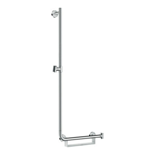 hansgrohe Barre de douche Unica Comfort 1100 mm, blanc/chrome, gauche