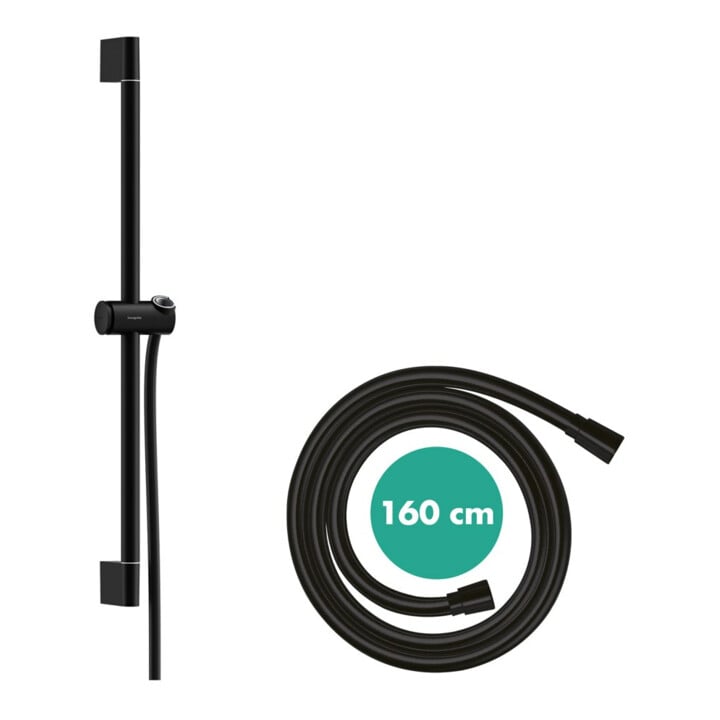 hansgrohe Barre de douche Unica Pulsify S 669 mm, noir mat