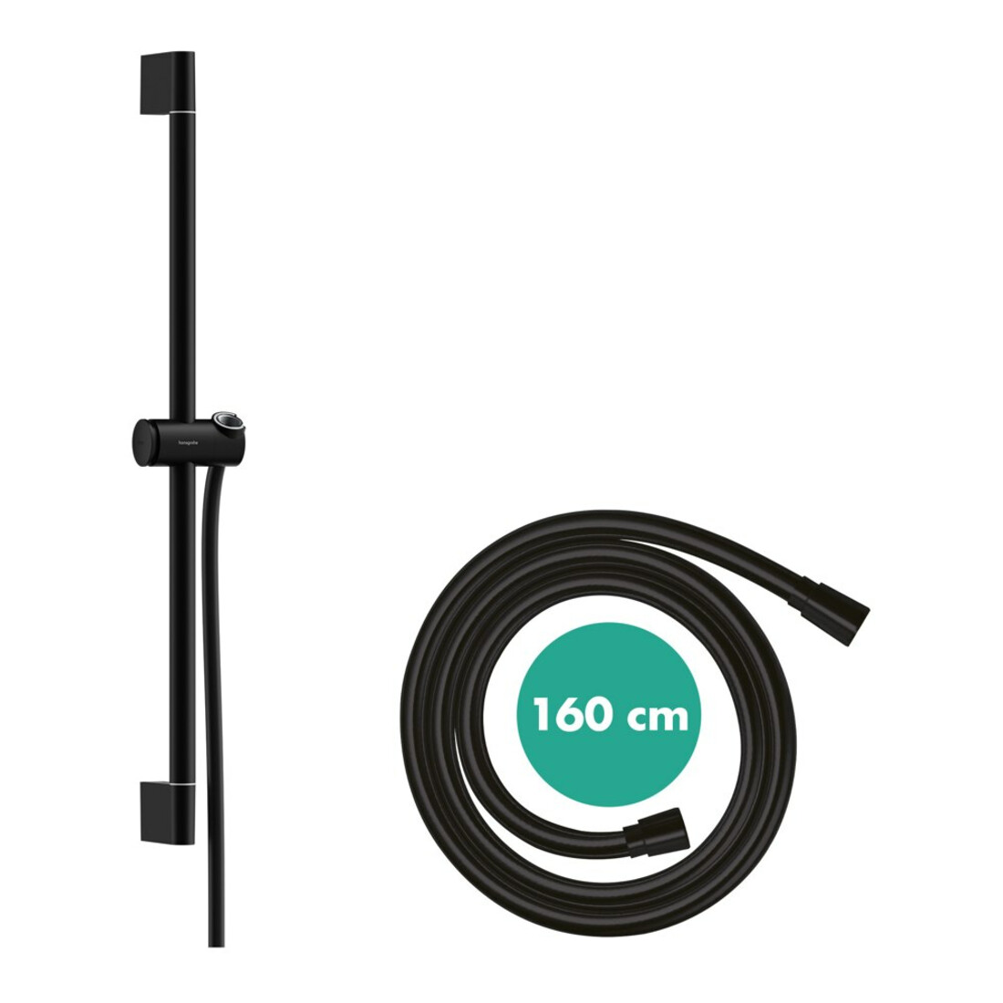 hansgrohe Barre de douche Unica Pulsify S 669 mm, noir mat