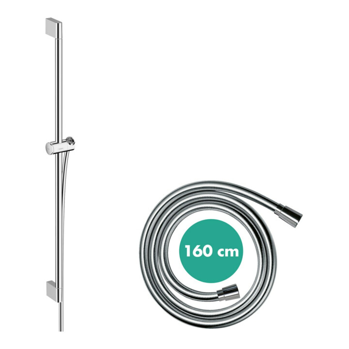 hansgrohe Barre de douche Unica Pulsify S 959 mm, avec support de pommeau à pression, chrome