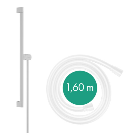 hansgrohe Barre de douche Unica S Puro 663 mm, blanc mat