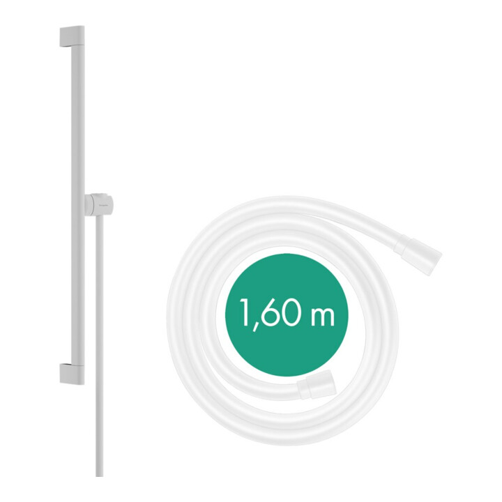 hansgrohe Barre de douche Unica S Puro 663 mm, blanc mat