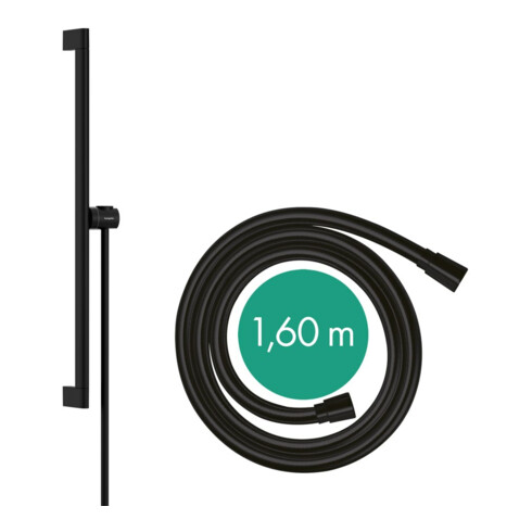 hansgrohe Barre de douche Unica S Puro 663 mm, noir mat