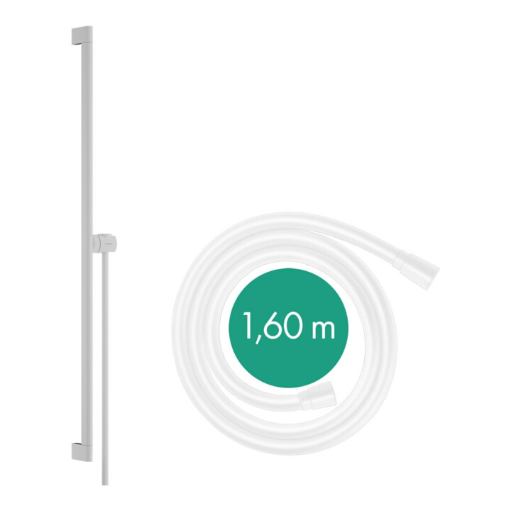 hansgrohe Barre de douche Unica S Puro 950 mm, blanc mat