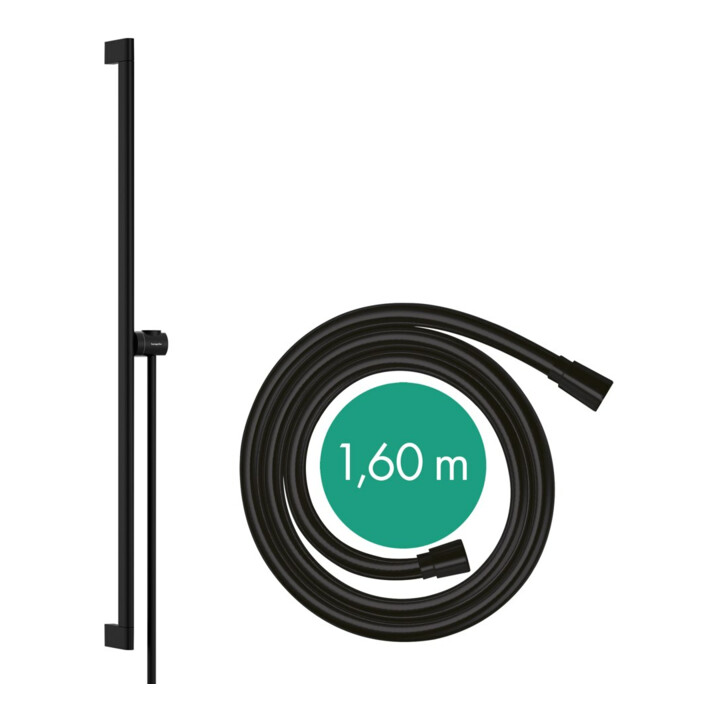 hansgrohe Barre de douche Unica S Puro 950 mm, noir mat