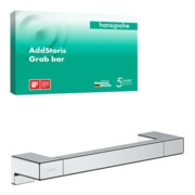 hansgrohe Barre de maintien AddStoris Longueur 348 mm, fixation murale, métal, chrome-3