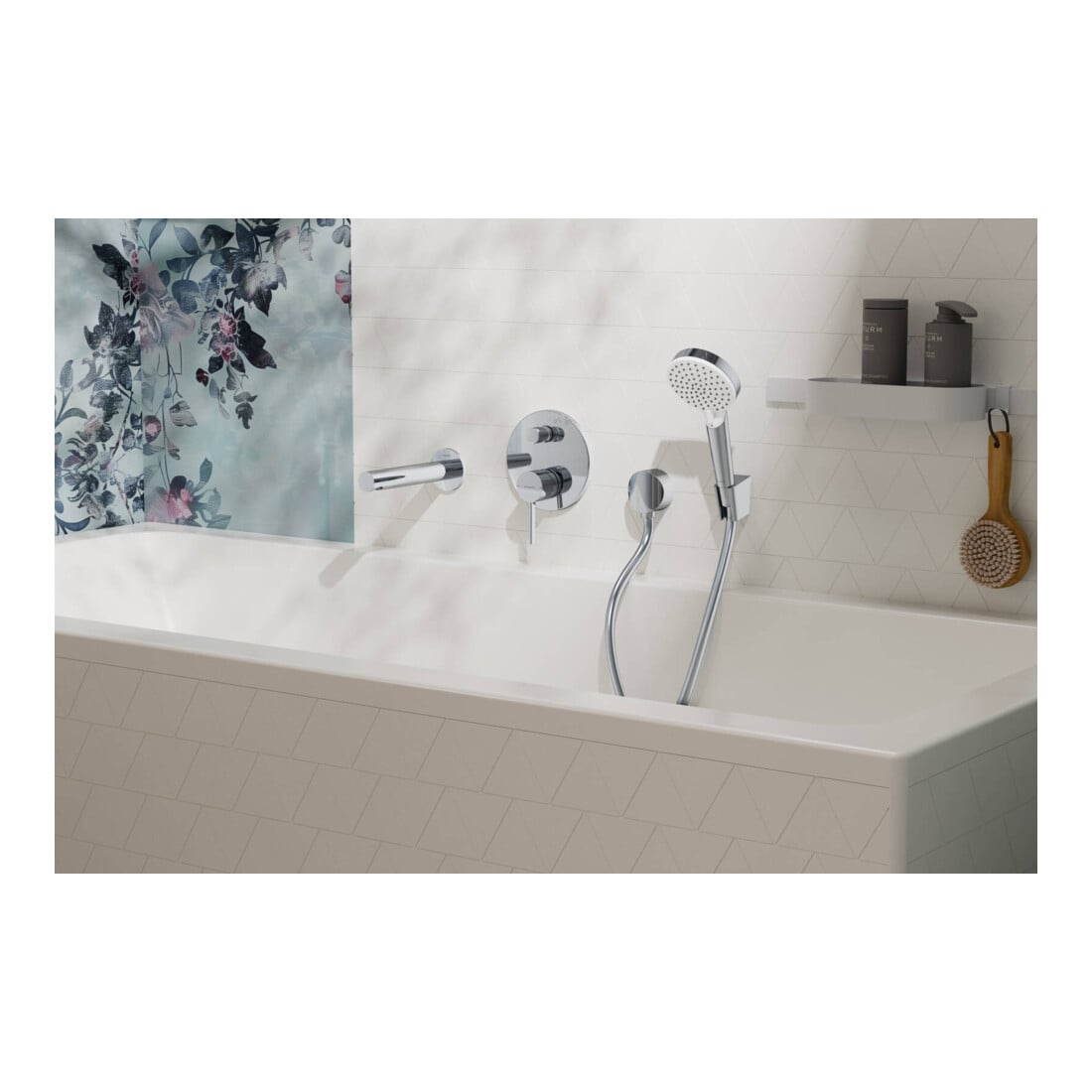 hansgrohe Bec de baignoire Zesis S, saillie 181 mm, montage mural, chrome
