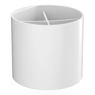 hansgrohe Becher WallStoris d 126 mm, avec séparateur, en plastique, blanc mat