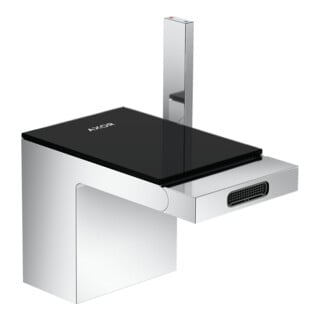 hansgrohe Bidet-Einhebelmischer Axor MyEdition A 121mm, m Pus-Op-Abl, m Pl, cr/Schw.-gl