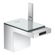 hansgrohe Bidet-Einhebelmischer Axor MyEdition A 121mm, m Pus-Op-Abl, m Pl, cr/Sp.-Glas