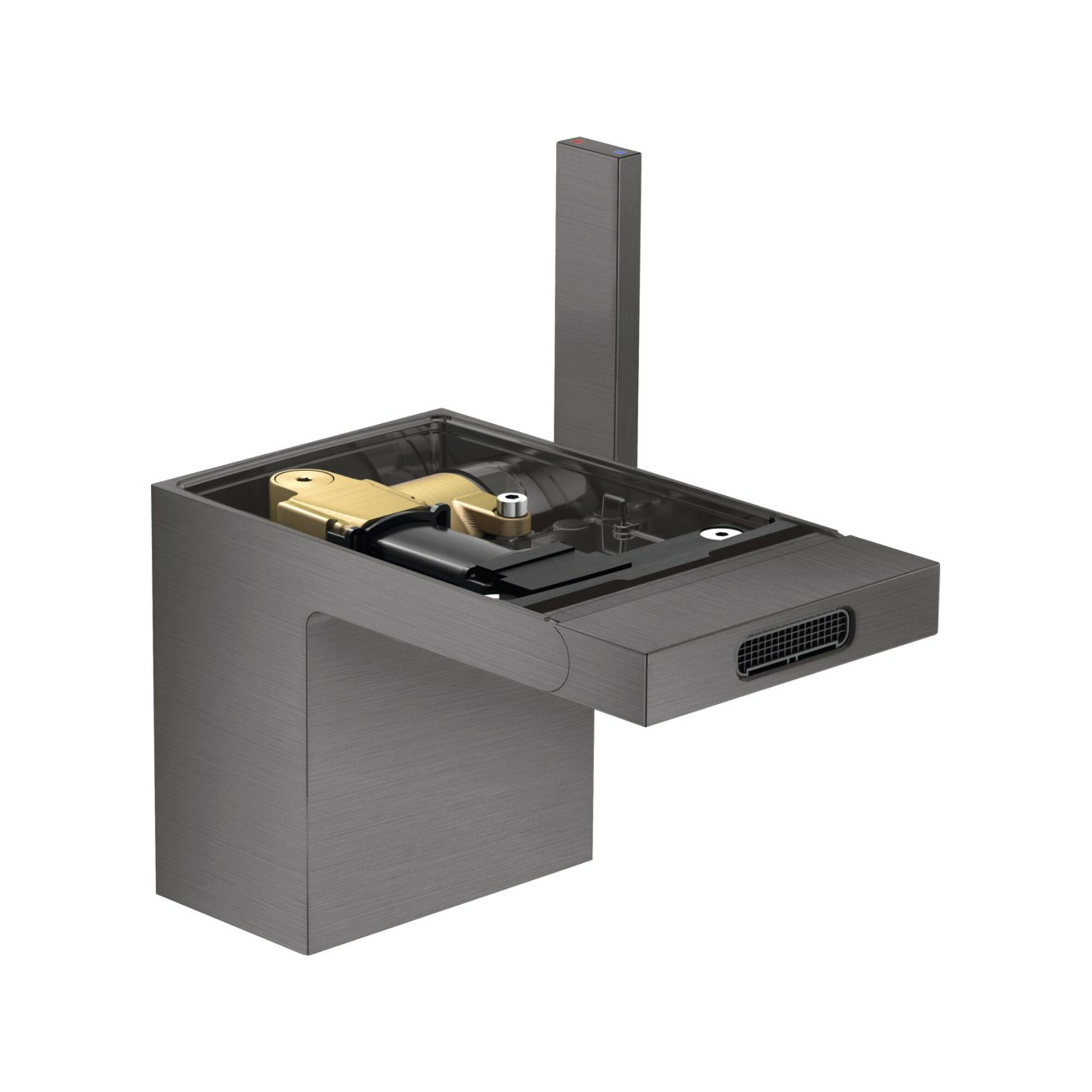 hansgrohe Bidet-Einhebelmischer Axor MyEdition A 121mm, m Pus-Op-Abl, o Pl, b bla vc