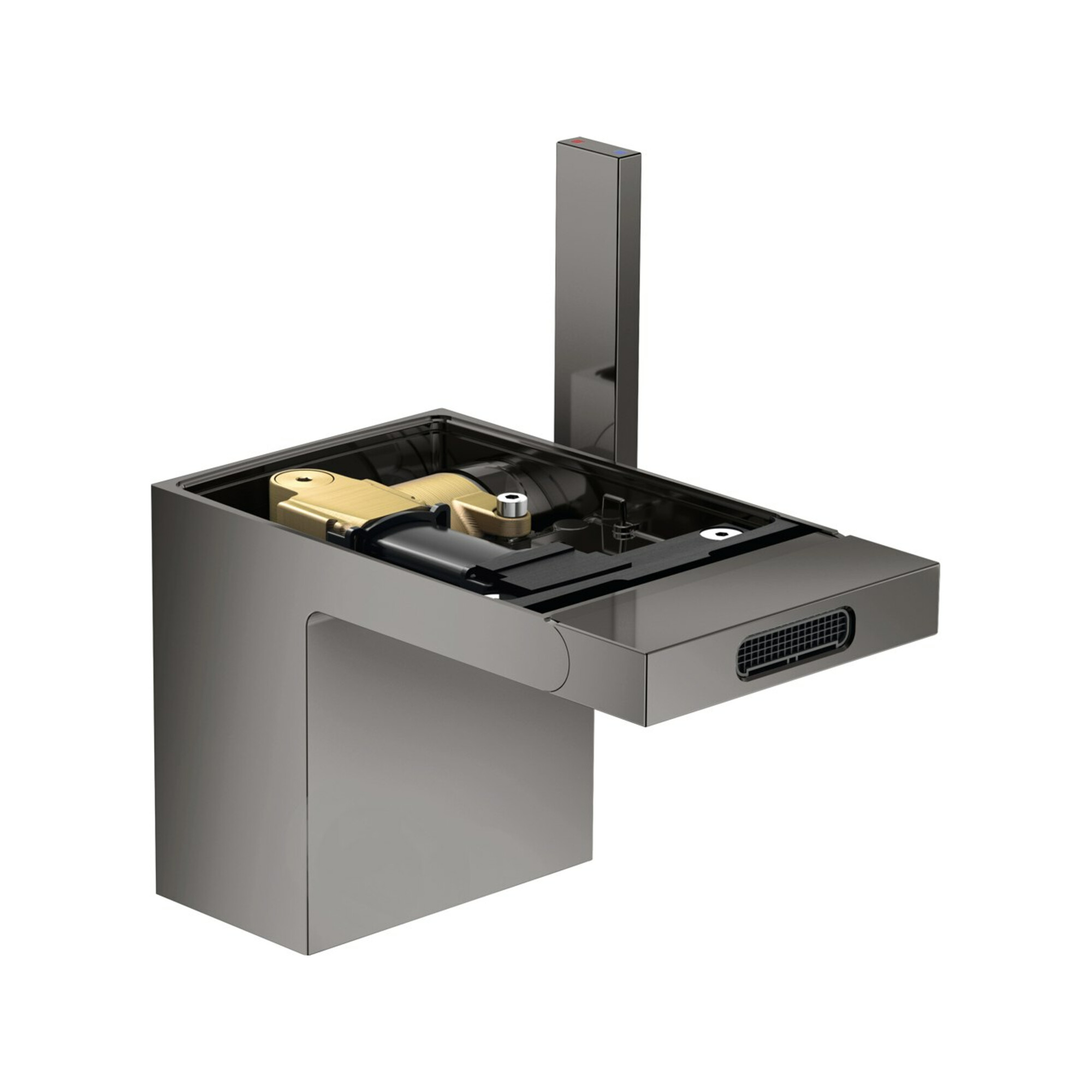 hansgrohe Bidet-Einhebelmischer Axor MyEdition A 121mm, m Pus-Op-Abl, o Pl, pol. bla vc