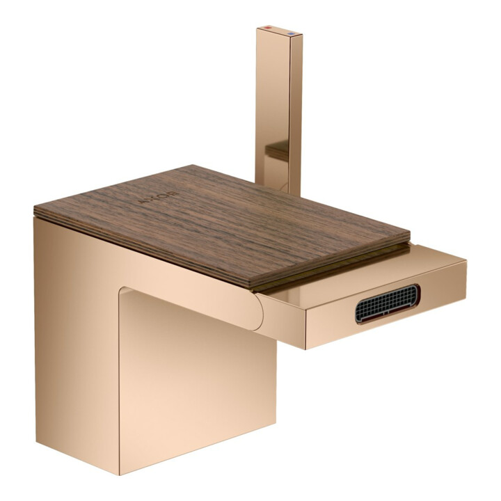 hansgrohe Bidet-Einhebelmischer Axor MyEdition A 121mm, m Pus-Op-Abl, o Pl., pol. r gol