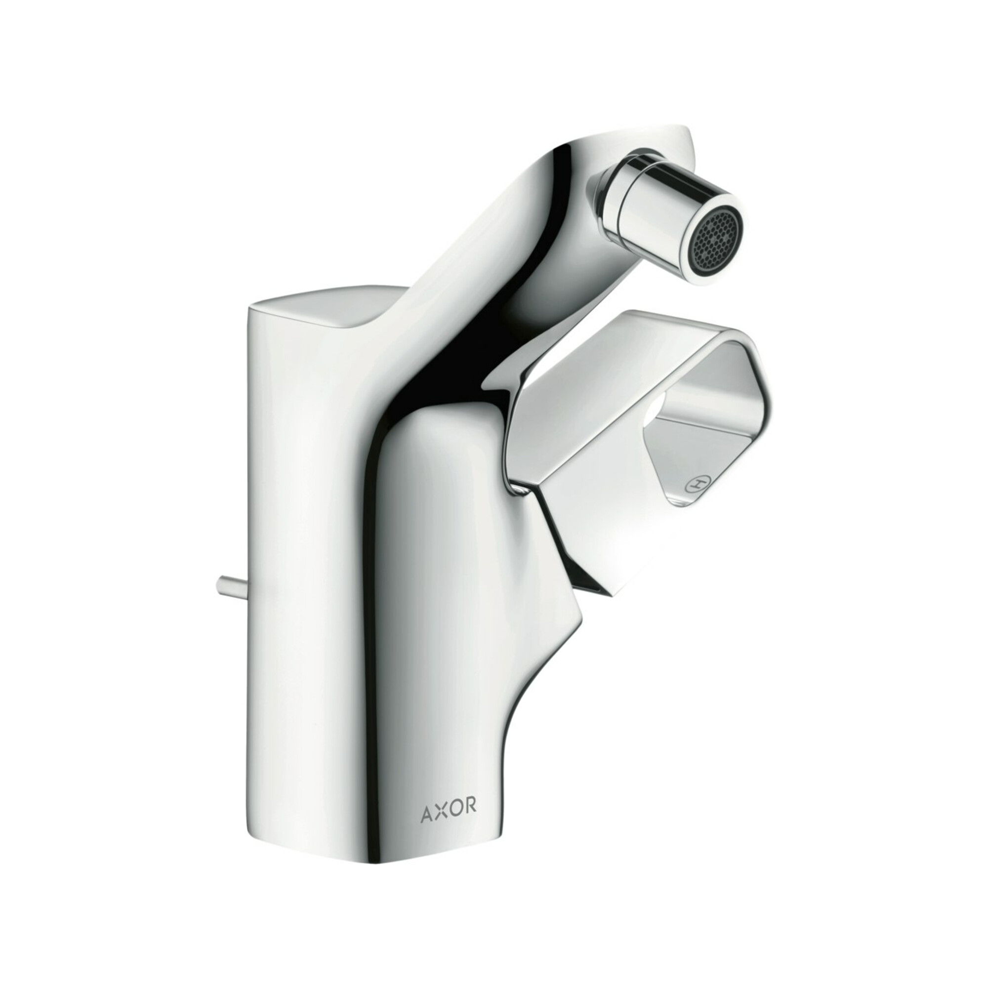 hansgrohe Bidet-Einhebelmischer Axor Urquiola Ausl. 104mm, m Zugst.Abl.Gar., brush. br