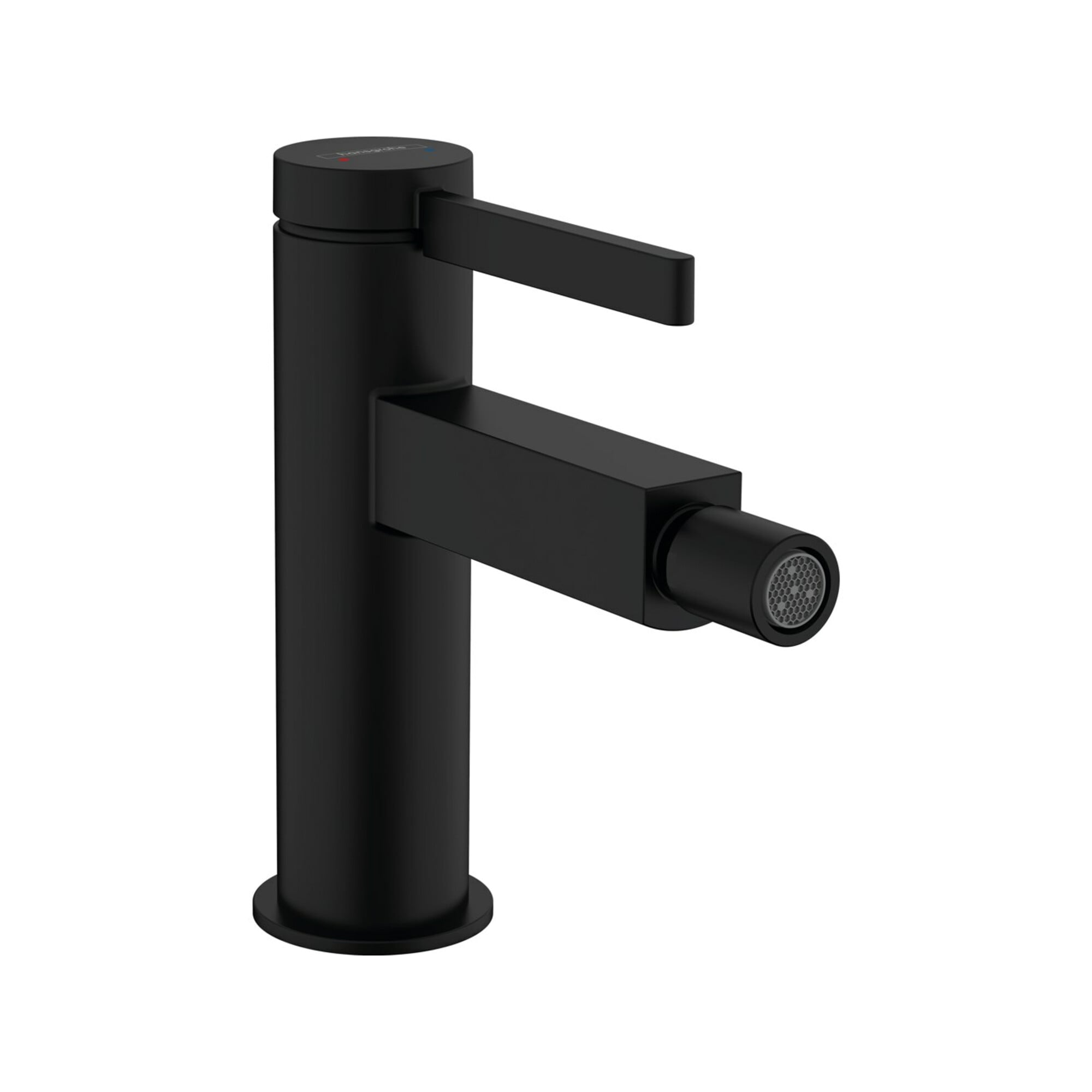 hansgrohe Bidet-Einhebelmischer Finoris m Push-Open-Ablaufgarnitur, schwarz matt