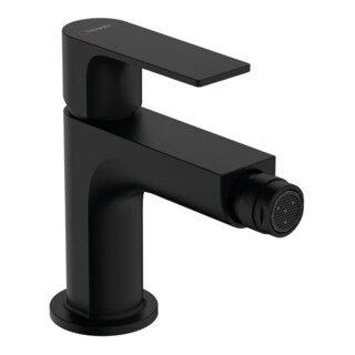 hansgrohe Bidet-Einhebelmischer Rebris E m Zugstangen-Ablaufgarnitur, mattschwarz
