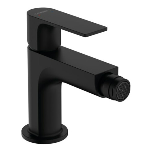 hansgrohe Bidet-Einhebelmischer Rebris E m Zugstangen-Ablaufgarnitur, mattschwarz