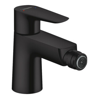 hansgrohe Bidet-Einhebelmischer Talis E m Zugstangen-Ablaufgarnitur, mattschwarz