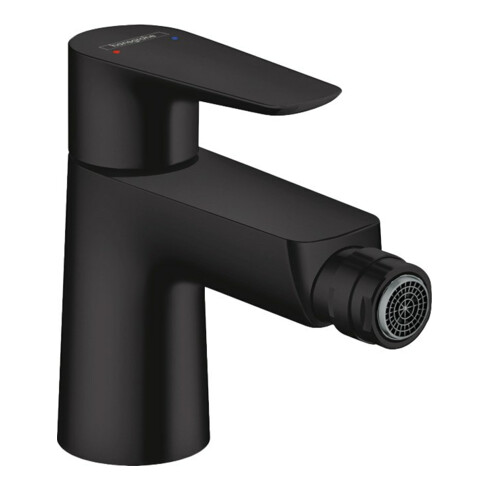 hansgrohe Bidet-Einhebelmischer Talis E m Zugstangen-Ablaufgarnitur, mattschwarz