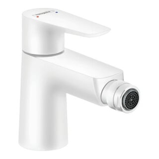 hansgrohe Bidet-Einhebelmischer Talis E mit Zugstangen-Ablaufgarnitur, mattweiß
