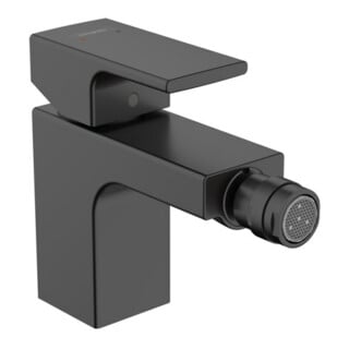 hansgrohe Bidet-Einhebelmischer Vernis Shape m Zugstangen-Ablaufgarnitur, mattschwarz