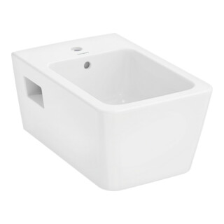 hansgrohe Bidet mural EluPura Original Q blanc, avec mitigeur, sans douchette et HygieneEffect
