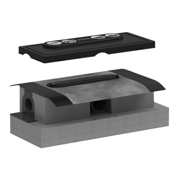 hansgrohe Boîtier d'évacuation pour installation standard, pièce de base pour caniveau de douche