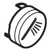 hansgrohe Bouton-poussoir pour UP-THM, bouton douchette, mat satiné-1