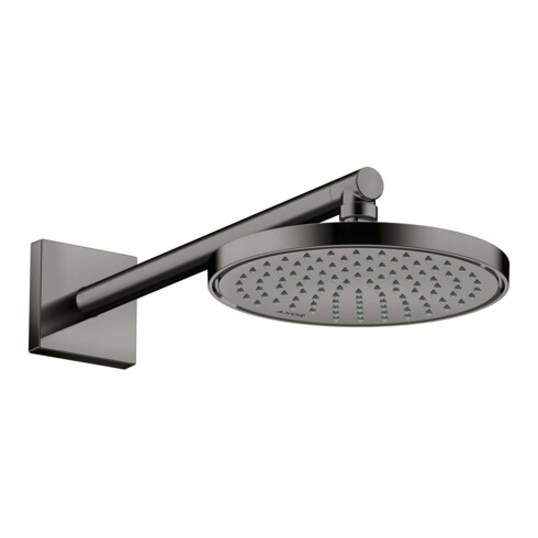 hansgrohe Bras de douche 390 mm, carré, chrome noir poli