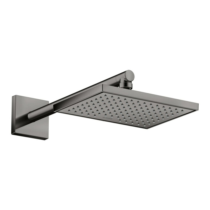 hansgrohe Bras de douche 390 mm, carré, chrome noir poli