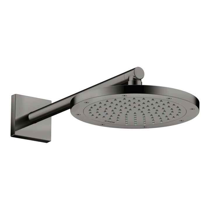 hansgrohe Bras de douche 390 mm, carré, chrome noir poli