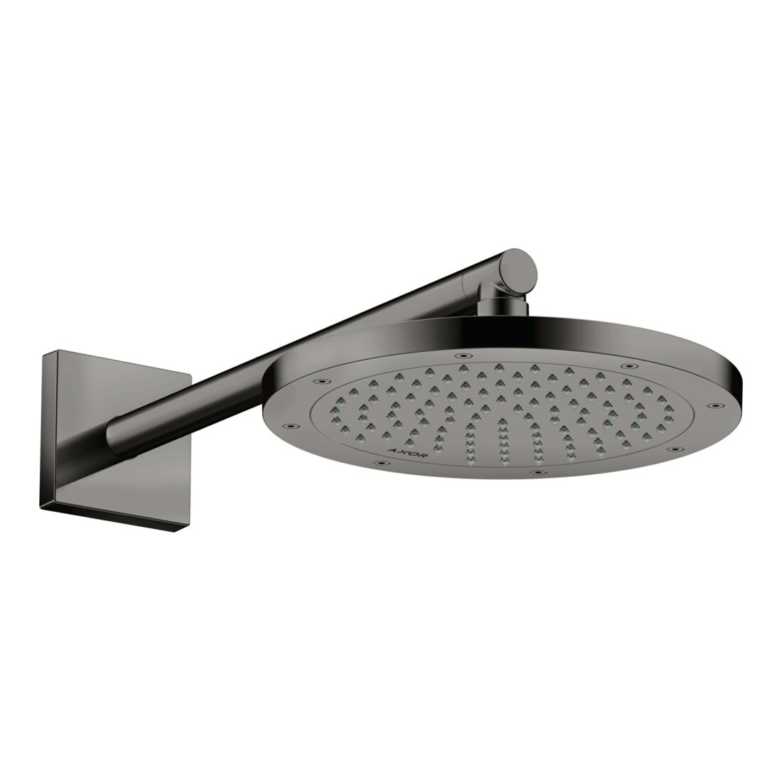 hansgrohe Bras de douche 390 mm, carré, chrome noir poli