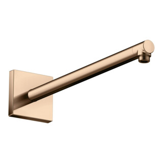 hansgrohe Bras de douche 390 mm, carré, or rouge poli