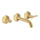 hansgrohe Bras de douche Axor One UP A 160 mm blanc avec rosace finition or