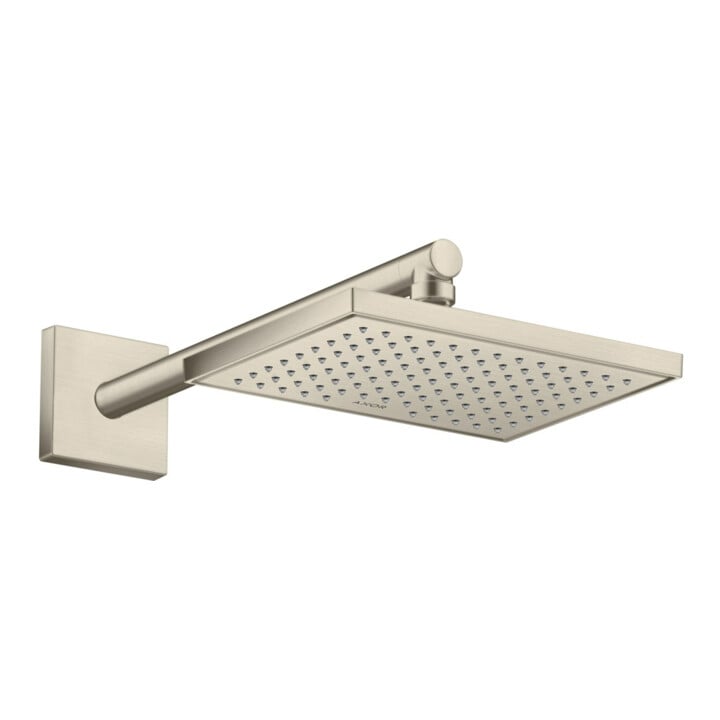 hansgrohe Bras orientable 390 mm, carré, nickel brossé