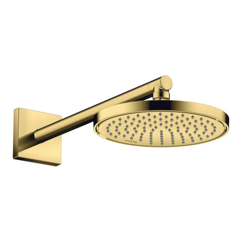 hansgrohe Bras orientable 390 mm, carré, optique or poli