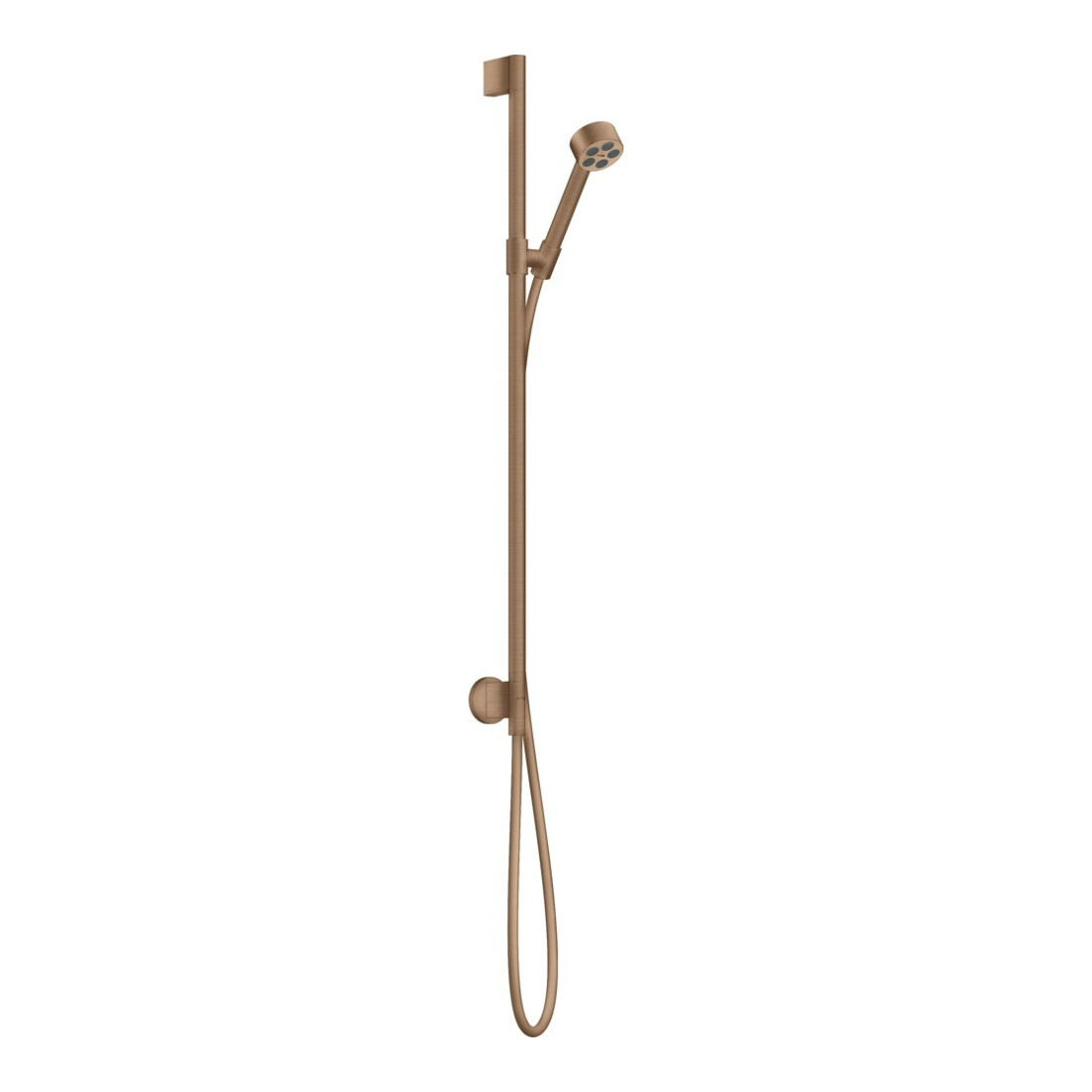hansgrohe Brause-Set Axor One EcoSmart m Wandanschluss, 75mm, 1j, brush. red gold