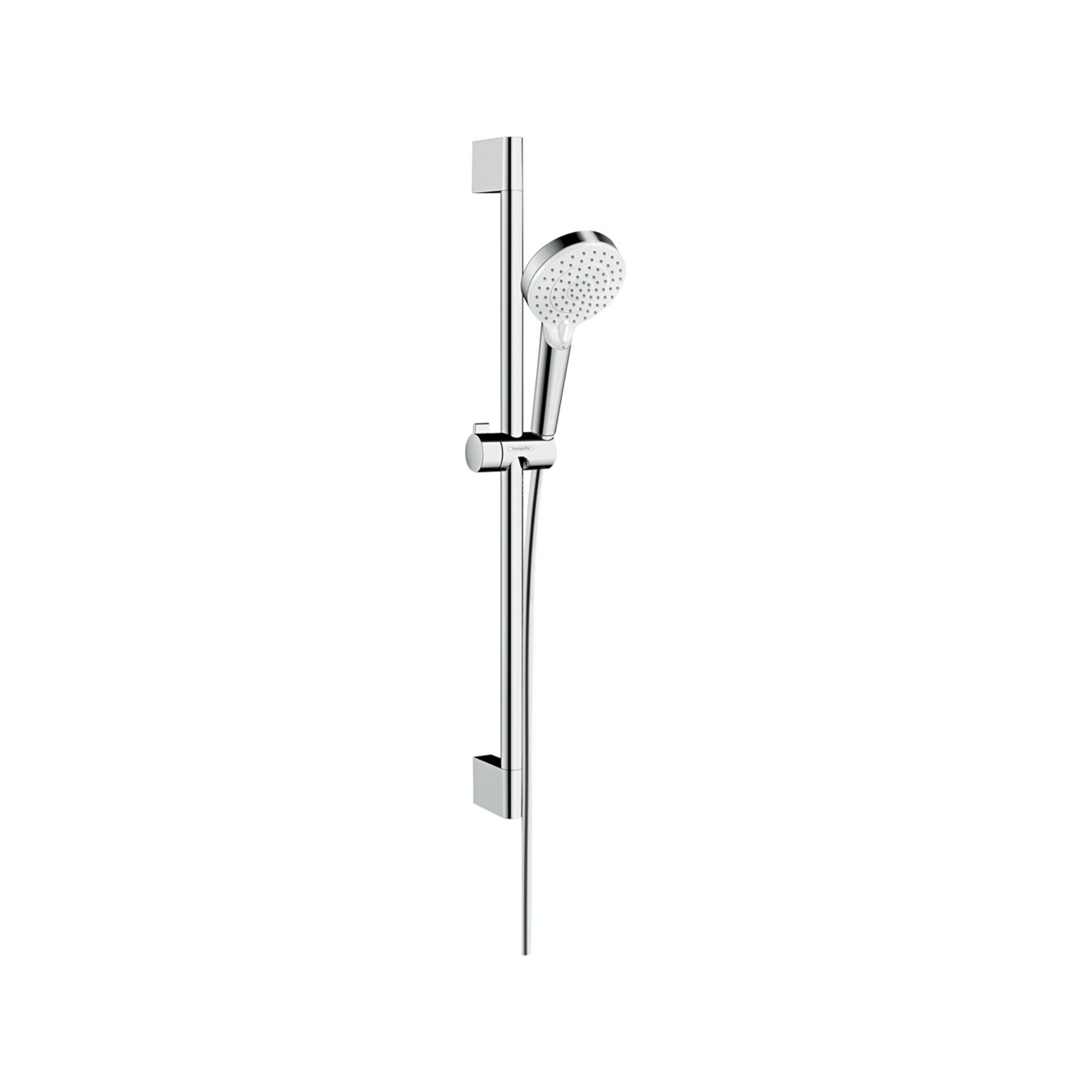 hansgrohe Brause-Set Crometta EcoSmart plus 669mm Brausestange, 5,7 l/min, weiß/chrom