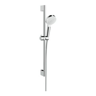 hansgrohe Brause-Set Crometta EcoSmart plus 669mm Brausestange, 5,7 l/min, weiß/chrom