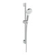 hansgrohe Brause-Set Crometta EcoSmart plus 669mm Brausestange, 5,7 l/min, weiß/chrom-1