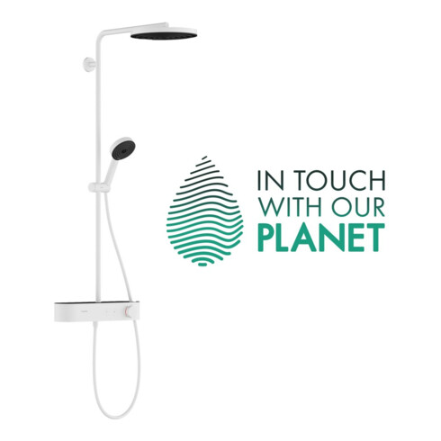 hansgrohe Brause-Set Pulsify S mit Thermostat, mattweiß