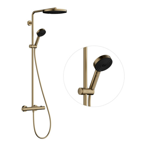 hansgrohe Brause-Set Pulsify S Puro m TH, 2 Verbaucher, 8 l/m., brush. bron